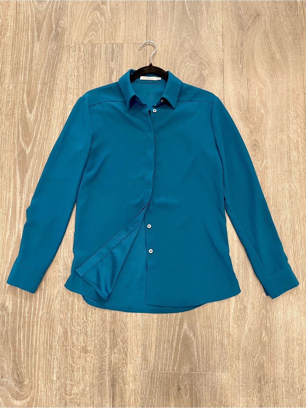MM Lafleur Teal Button-Down Long-Sleeve Shirt